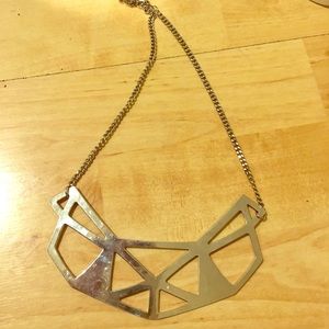 Geometric Necklace, costume silver